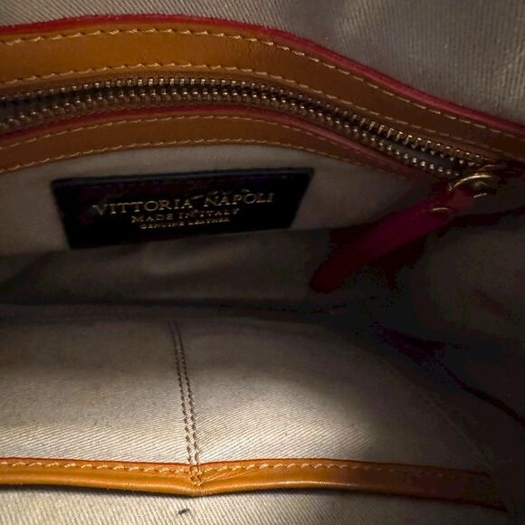 Vittoria Napoli Leather Fringed Mini Backpack Purse Italy main image 4